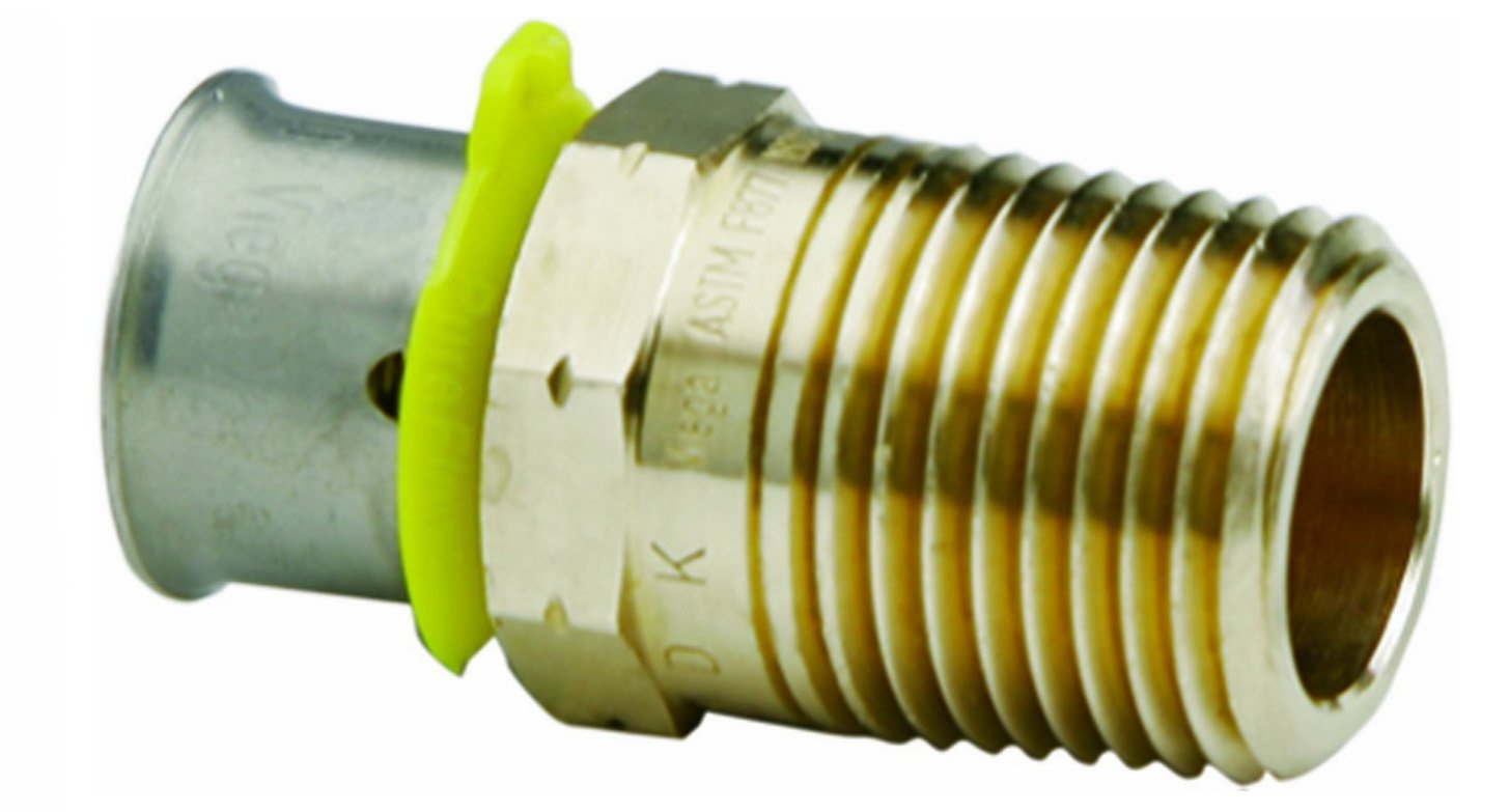 Viega 80546 Pureflow Bronze Pex Press Adapter - 3/4