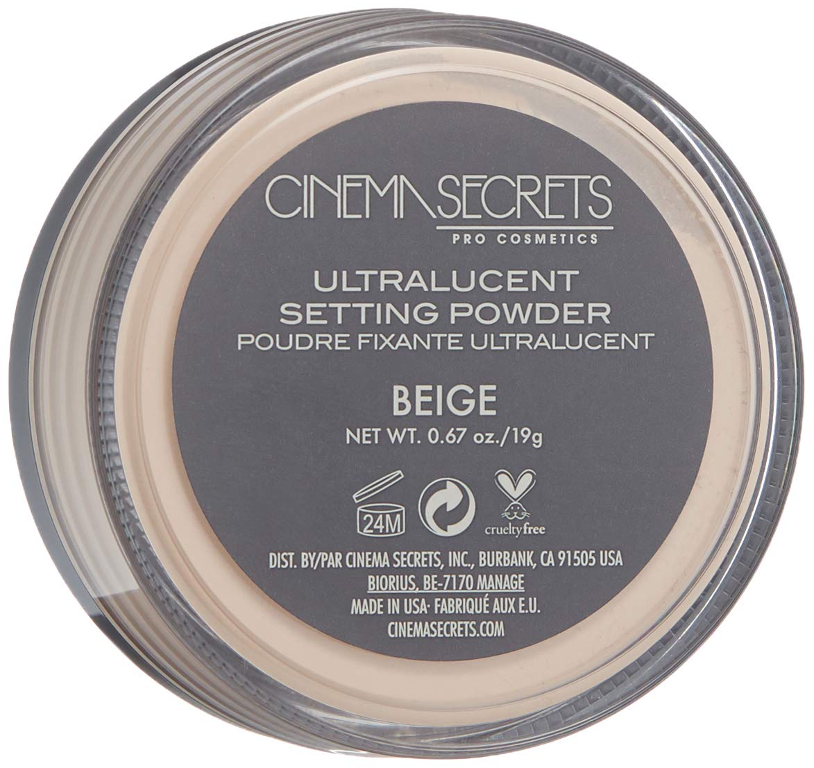 CINEMA SECRETS Pro Cosmetics Ultralucent Loose Setting Powder - Beige | Translucent Makeup Finishing Powder for Flawless Skin | Perfect for HD Photography & Everyday Wear