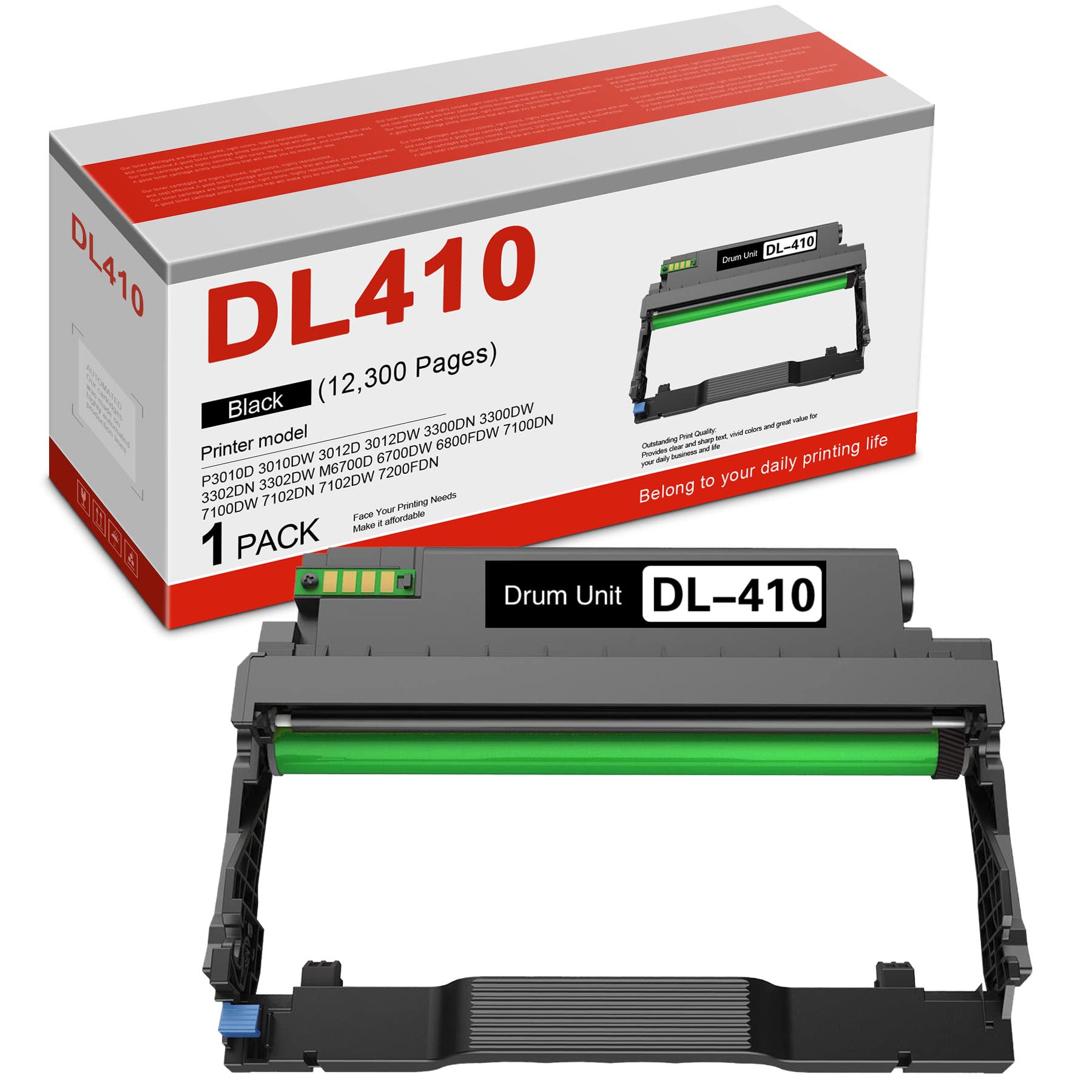 CALCINK DL410 Drum Unit Replacement (1-Pack) - Compatible with Pantum P3010D, P3012D, P3300DN, P3302DW, M6700D, M6700DW, M6800FDW, M6802FDW, P7100DN, P7102DW, P7200FDN, P7200FDW, P7202FDN, P7300FDN, P7302FDW Printers - Perfect for Office & Home Printing Needs