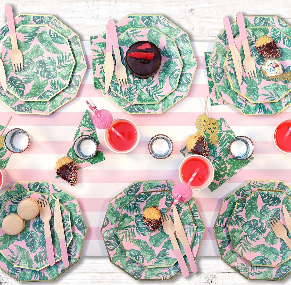 Coterie Tropical Luau Small Paper Plates (10-Pack) - 7.25