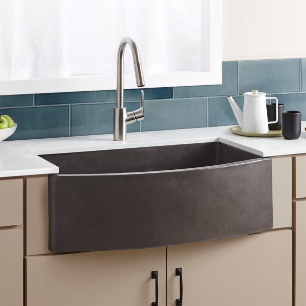 Native Trails Farmhouse Quartet 33 Inch NativeStone Apron Front Kitchen Sink - Durable Farmhouse Sink for Modern Kitchens, Perfect for Cooking, Cleaning & Entertaining