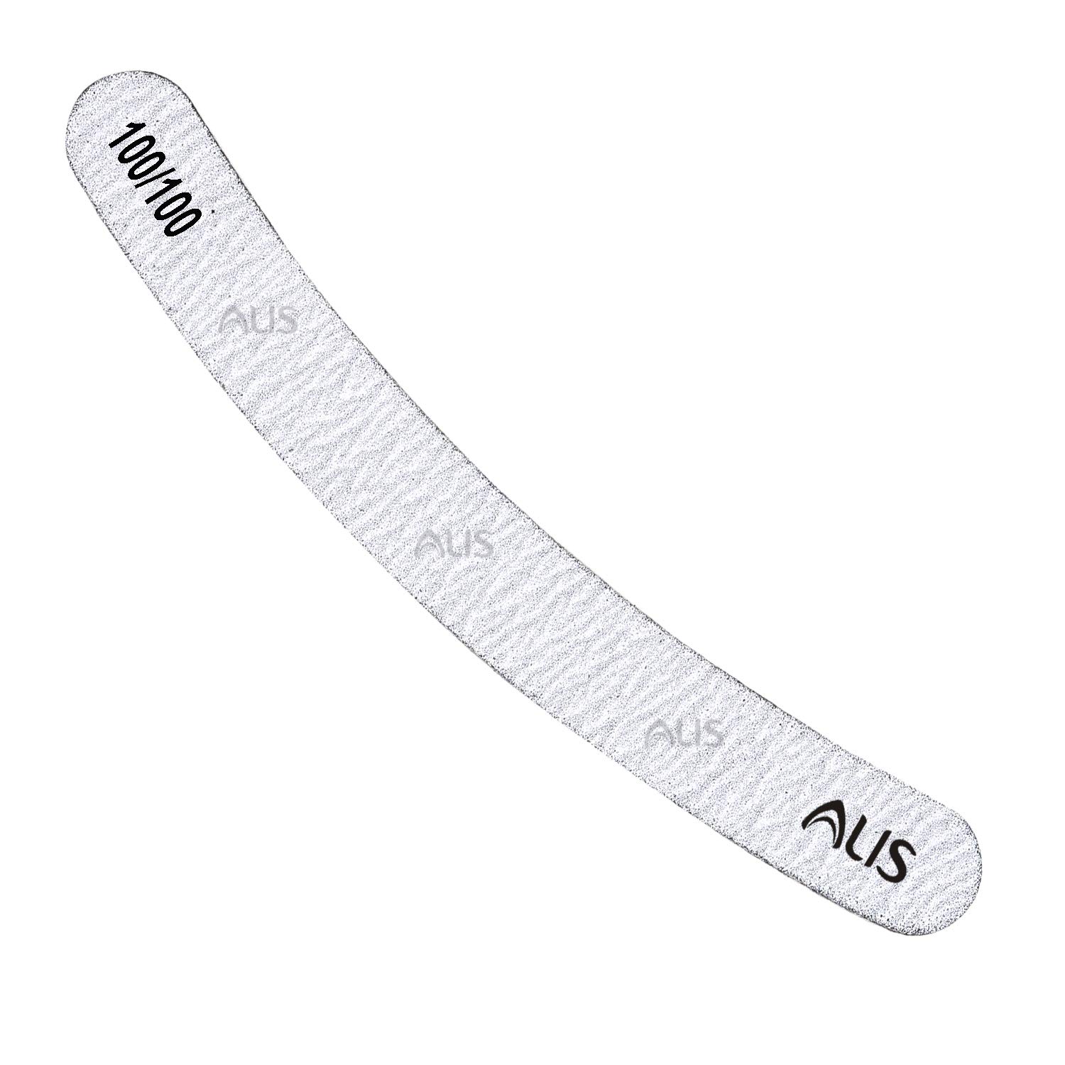 Professional Double-Sided Nail File & Buffer - Curved Grey Manicure Tool for Shaping, Smoothing & Nail Art | Perfect for Home & Salon Use | Pack of 1