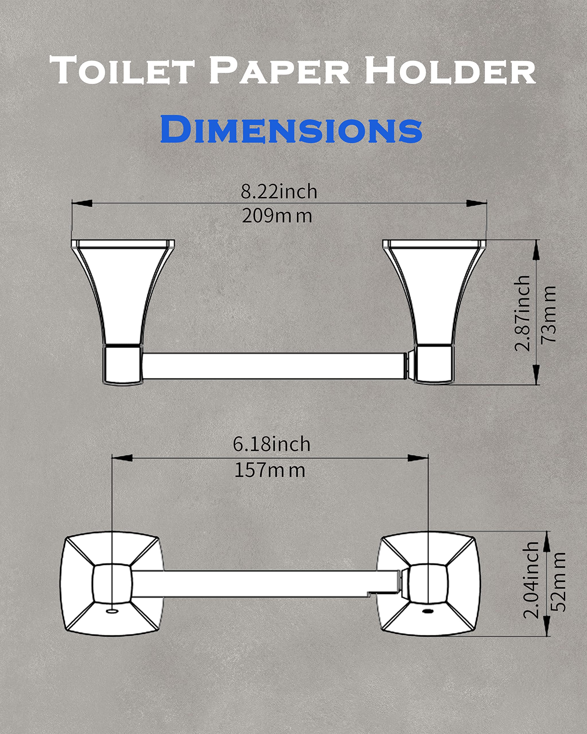 Matte Black Toilet Paper Holder - Double Post Pivoting Bathroom Tissue Roll Holder - Stainless Steel & Zinc Alloy Wall Mount - Perfect for Modern Bathrooms & Powder Rooms