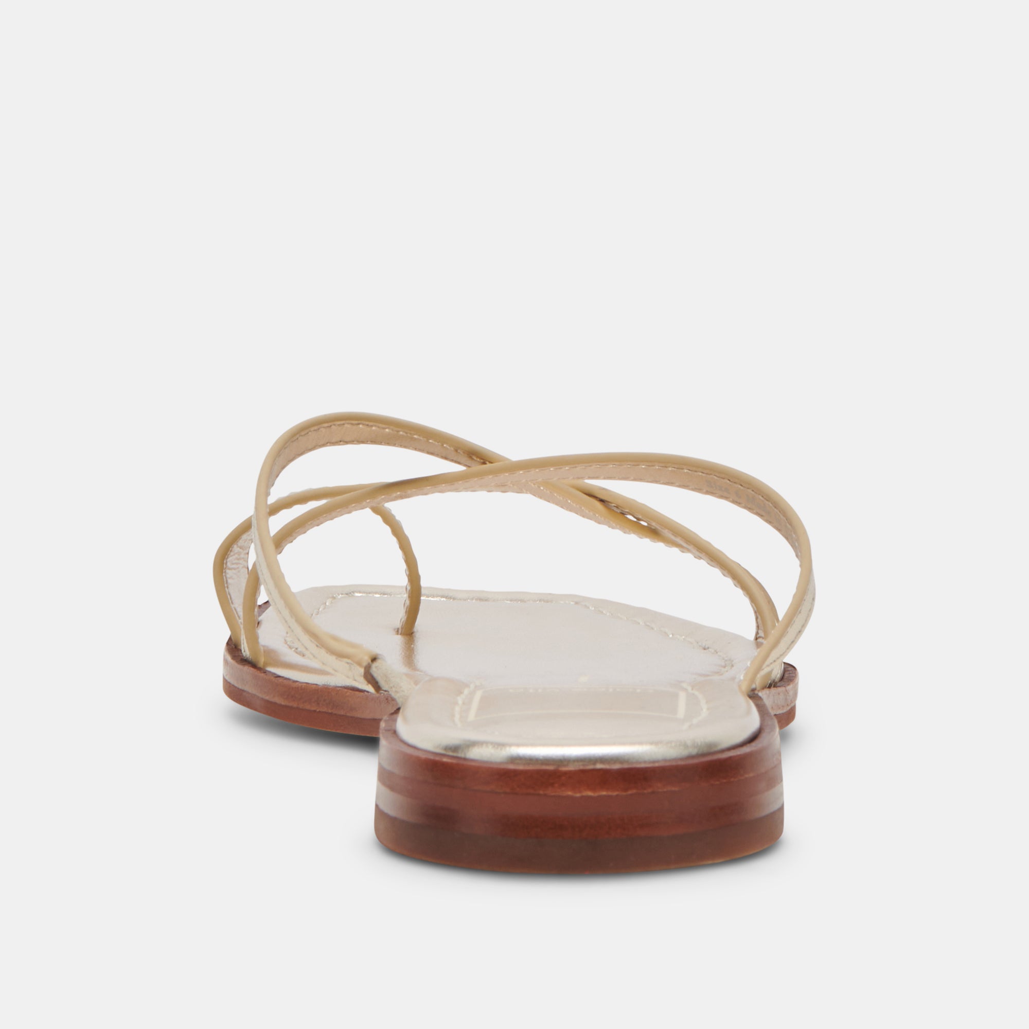 Indigo Sandals - Gold Distressed Leather Women's Fashion Sandals for Summer, Beach & Casual Outings