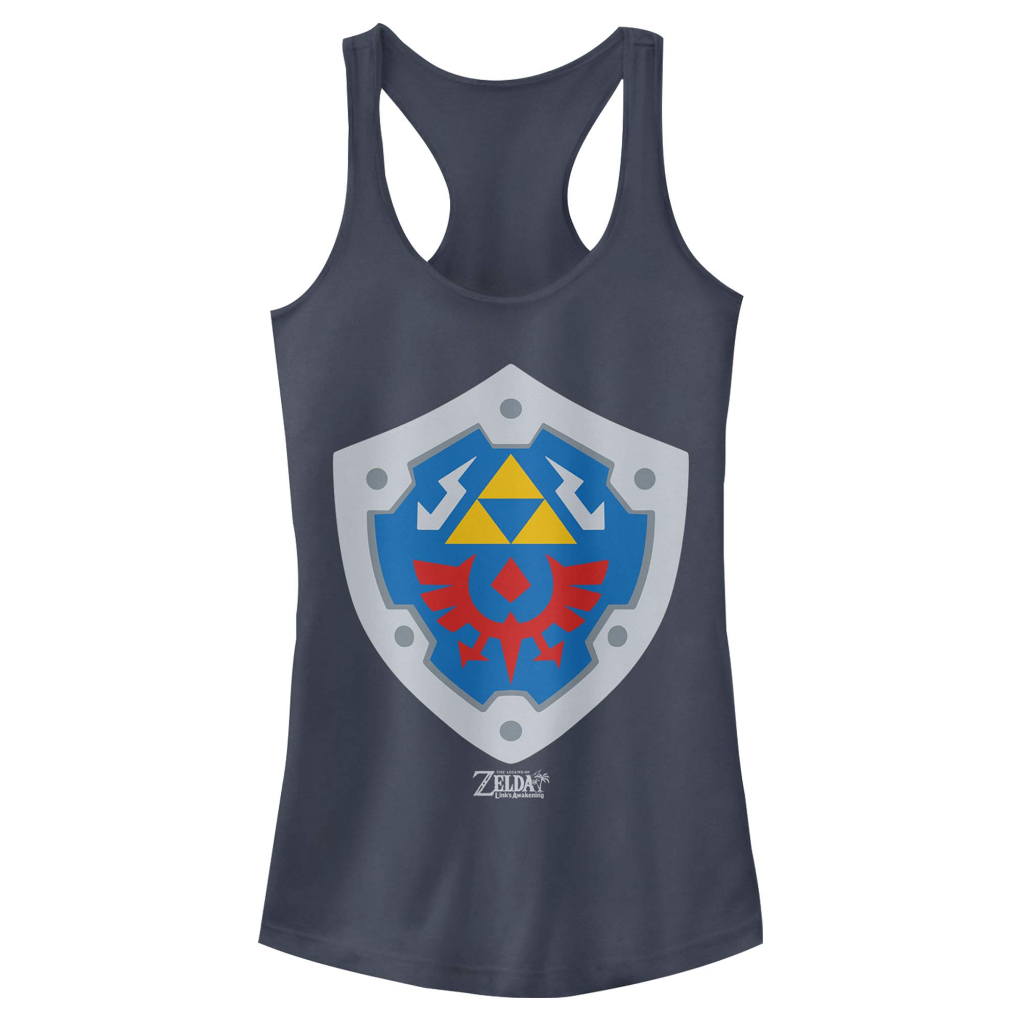 Nintendo Legend of Zelda Link's Awakening Hylian Shield Racerback Tank Top for Juniors - Perfect for Cosplay, Gaming Events & Zelda Fans