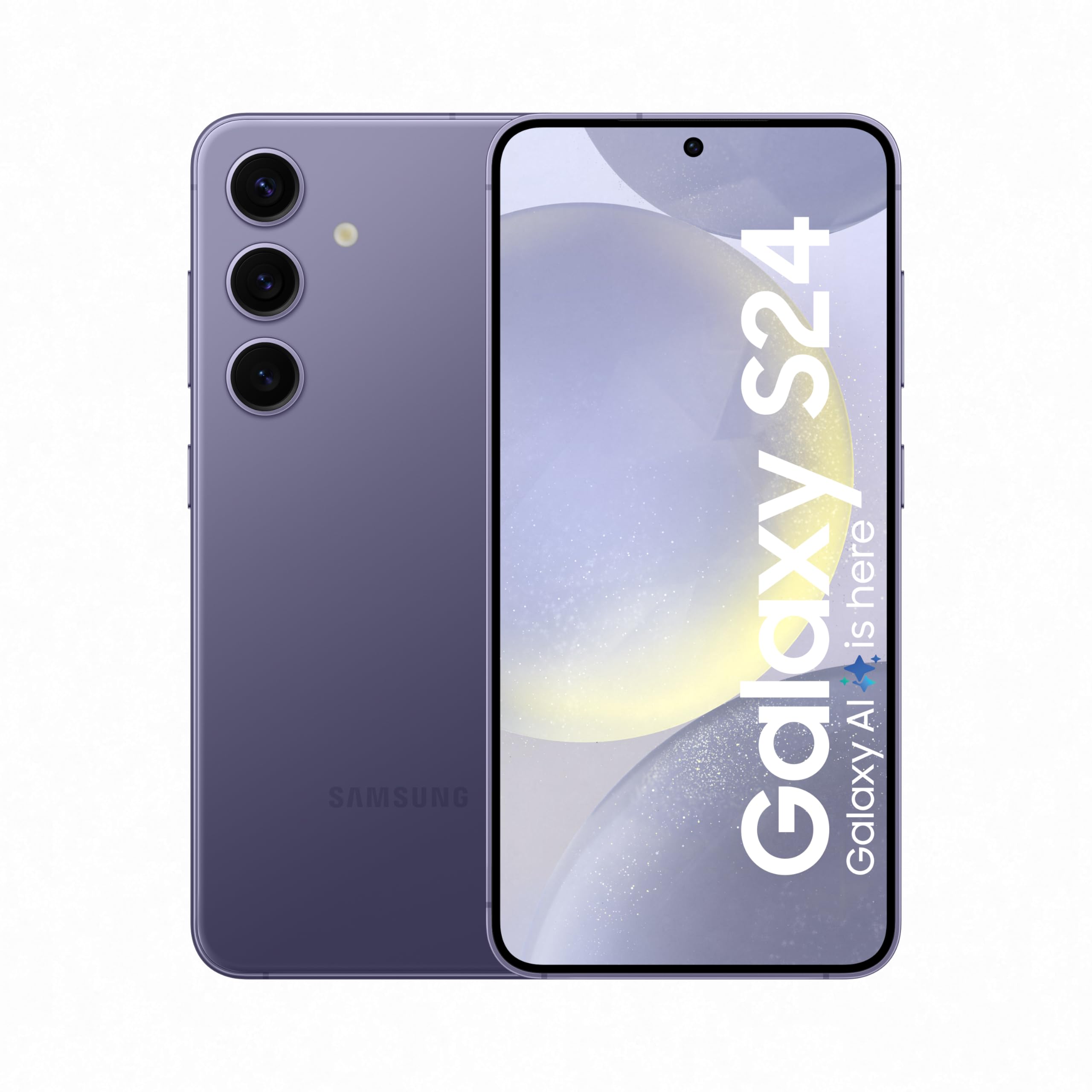 Samsung Galaxy S24 5G Unlocked Smartphone - 256GB Cobalt Violet | AI-Powered 50MP Camera, 8K Video, Night Mode | 120Hz AMOLED Display | US Warranty - Perfect for Streaming, Gaming & Professional Photography