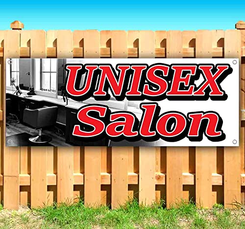 Premium 13 oz Heavy-Duty Vinyl Salon Banner - Non-Fabric, Single-Sided with Metal Grommets - Perfect for Barber Shops, Hair Salons & Beauty Parlors