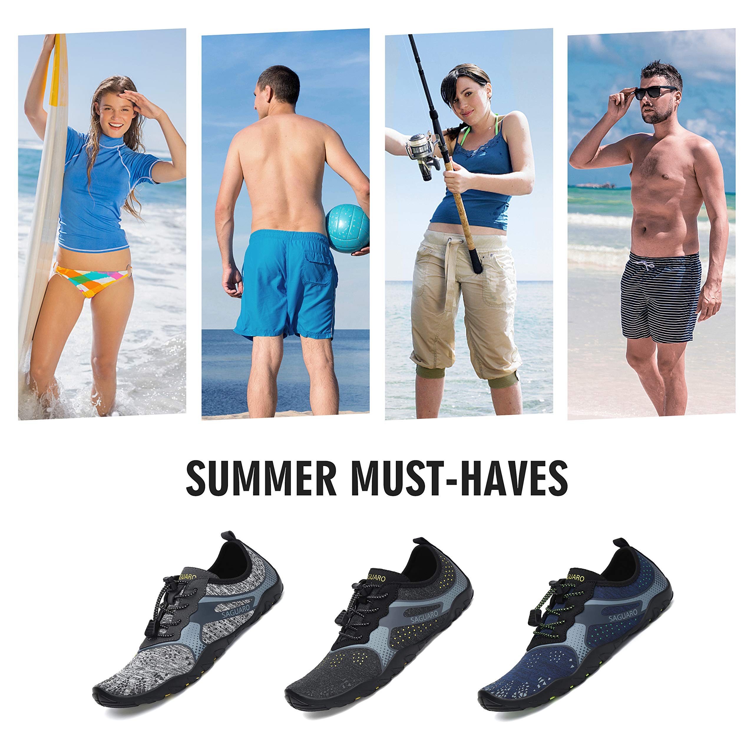 Mishansha Unisex Barefoot Aqua Shoes - Quick Dry Water Shoes for Men & Women - Perfect for Beach, Swimming, Surfing & Water Sports