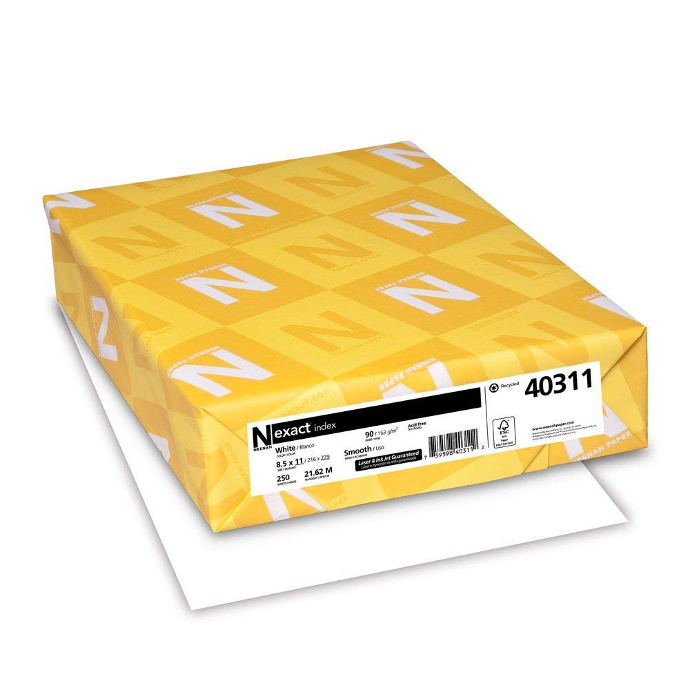 Premium White Cardstock Paper - 94 Brightness, 90 lb, 8.5