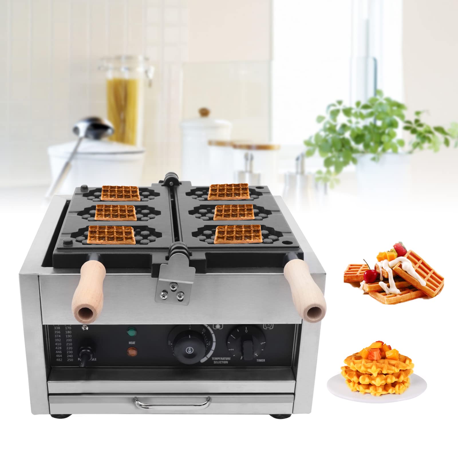 DYRABREST Mini Waffle Maker - Double Sided Non-Stick Honeycomb Waffle Iron for French Toast, Muffins & Pancakes - 110V Electric Home Appliance - Perfect for Breakfast, Brunch & Kids Snacks