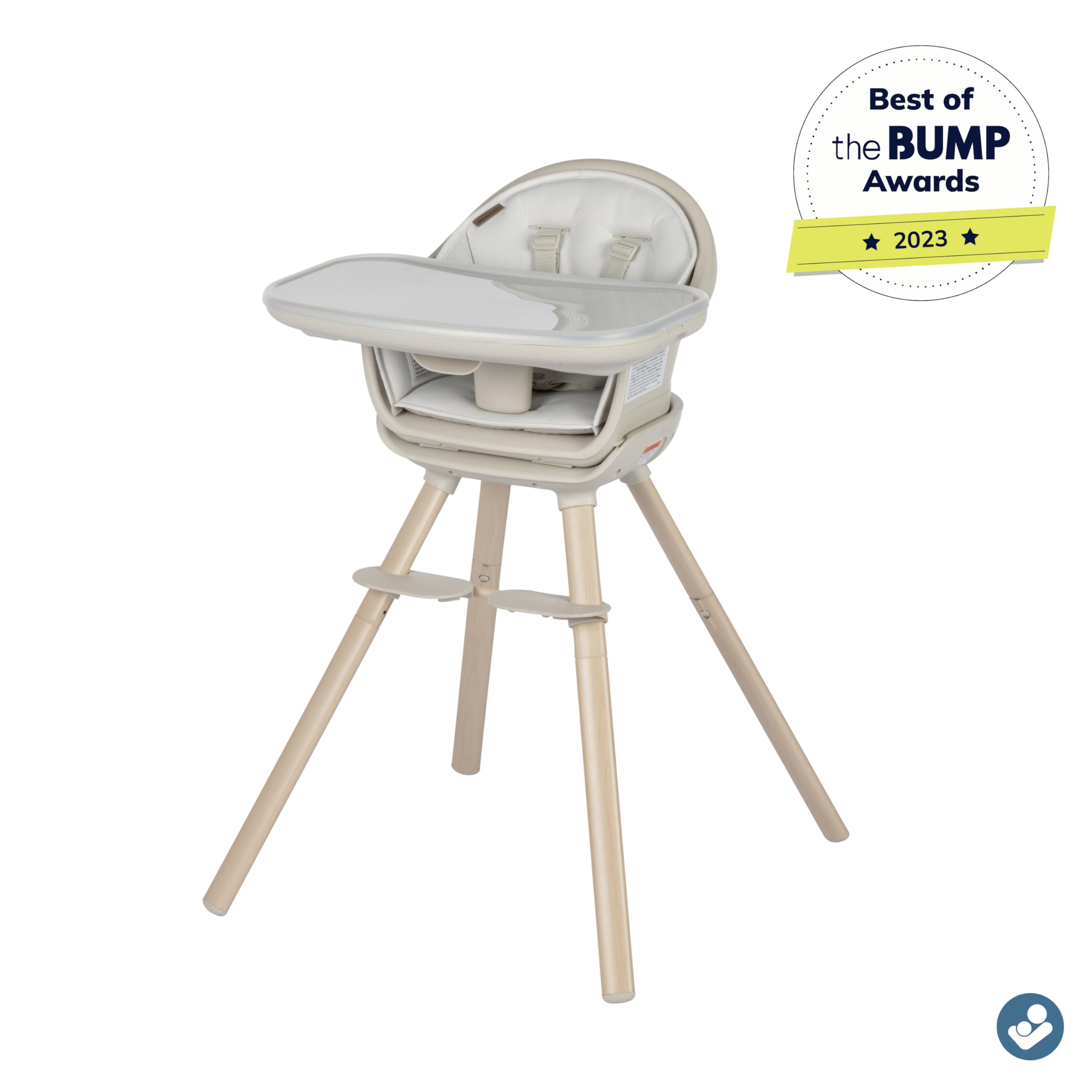 Maxi-Cosi Moa 8-in-1 Convertible High Chair for Babies & Toddlers | Lightweight, Compact & Machine Washable | Classic Oat Color | Perfect for Dining, Travel & Small Spaces
