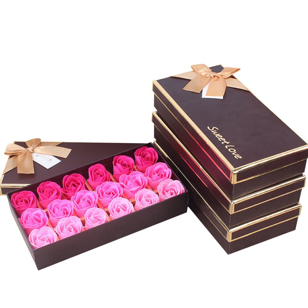 UOCUFY 18Pcs Artificial Rose Flowers - Scented Soap Petals for Wedding, Party, Bath & Home Decor - Romantic Gift for Body & Home (Pink, One Size) | Perfect for Centerpieces, Bridal Showers & Spa Relaxation