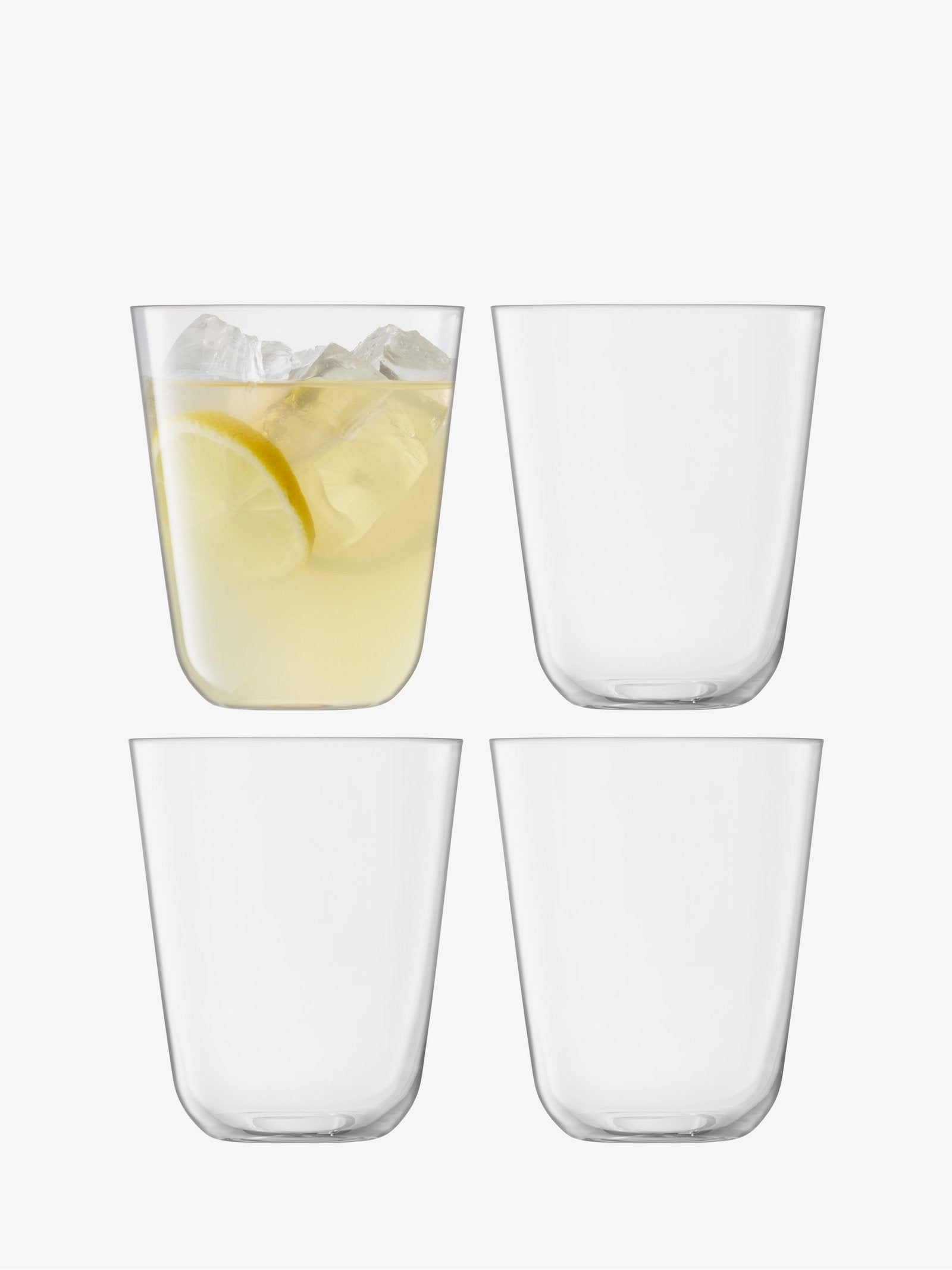 Premium Arc Tumbler Set of 4 - 20oz Insulated Stainless Steel Cups with Lid & Straw - Perfect for Iced Coffee, Smoothies, and Outdoor Activities