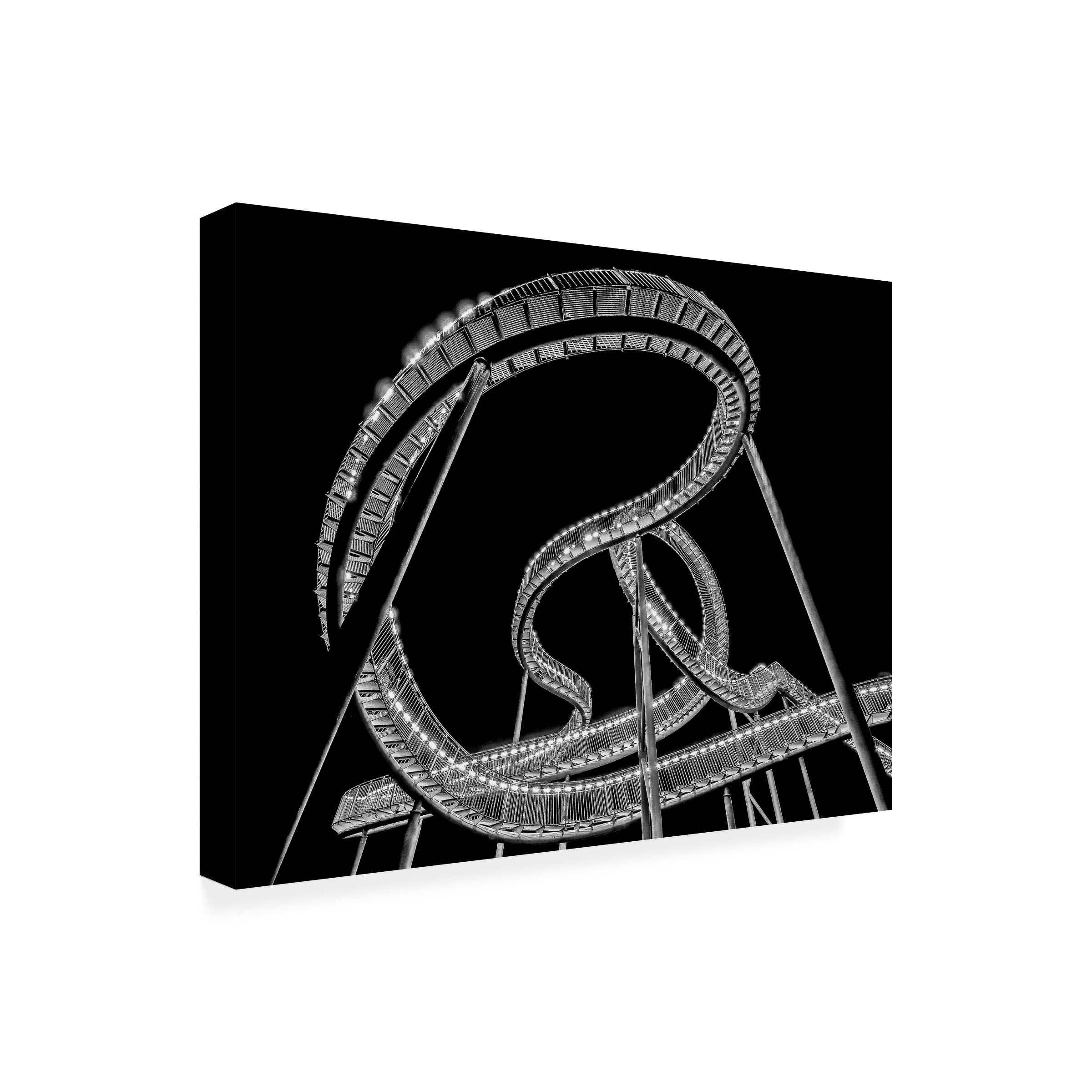 Trademark Fine Art 'Lightsnake' Canvas Wall Art by Holger Schmidtke - Modern Abstract Painting for Living Room, Bedroom & Office Decor