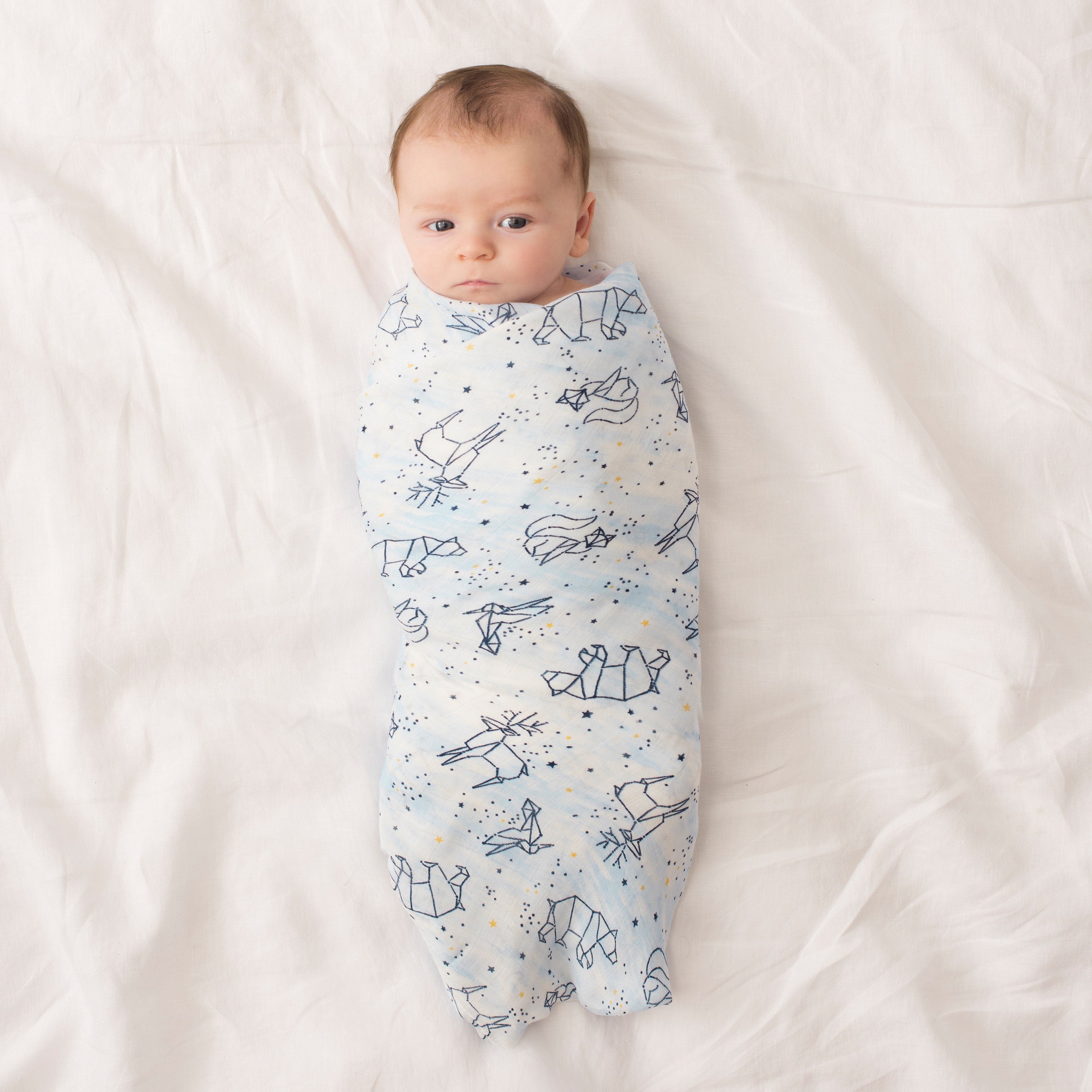Aden + Anais Soft Bamboo Fiber Baby Swaddle Blankets 3-Pack - Ultra Gentle & Breathable for Newborns, Infants & Toddlers - Perfect for Swaddling, Nursing, Stroller & Car Seat Cover