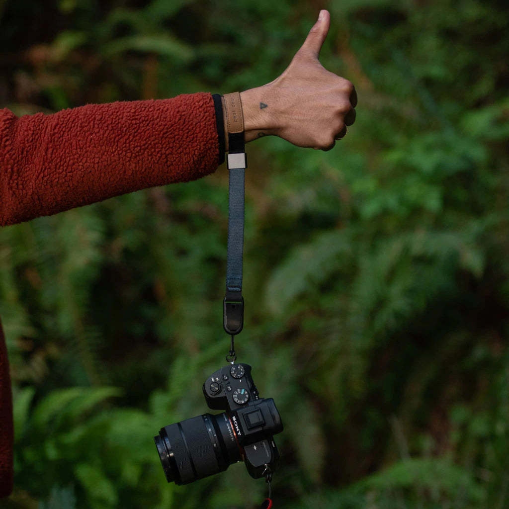 Peak Design Cuff Quick-Release Camera Wrist Strap - Secure & Comfortable Hand Strap for DSLR/Mirrorless Cameras (Midnight) - Perfect for Travel, Hiking & Outdoor Photography