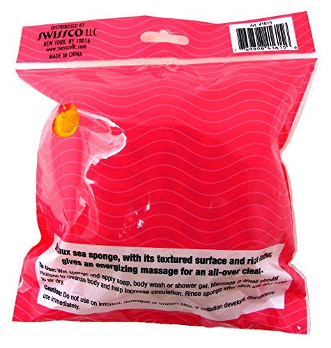 Swissco Spa Body Faux Sea Sponge Set of 6 - Exfoliating Bath & Shower Sponges for Soft Skin - Perfect for Luxury Bath Time, Gentle Exfoliation & Sensitive Skin Care