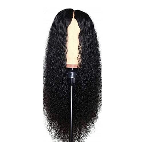 28IN Black Curly Synthetic Wig for Women - Natural Looking Heat Resistant Hairpiece for Cosplay, Halloween & Daily Wear