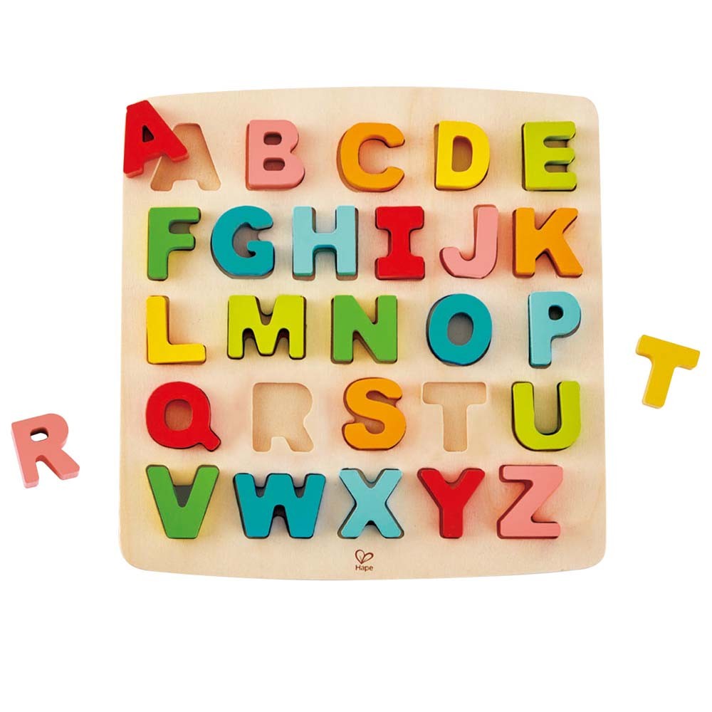 Alphabet Chunky Puzzle - Wooden ABC Learning Toy for Toddlers - Perfect for Early Childhood Education & Montessori Play