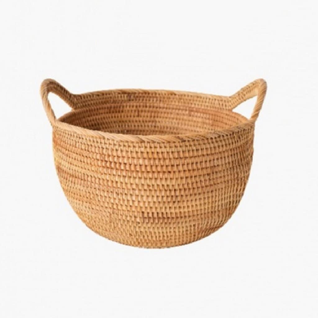 Hand-Woven Multifunctional Storage Basket - Blue Woven Fruit Basket, Bread Storage Basket for Kitchen, Home Organization & Decor - Perfect for Pantry, Countertop, Picnic & Gift Giving