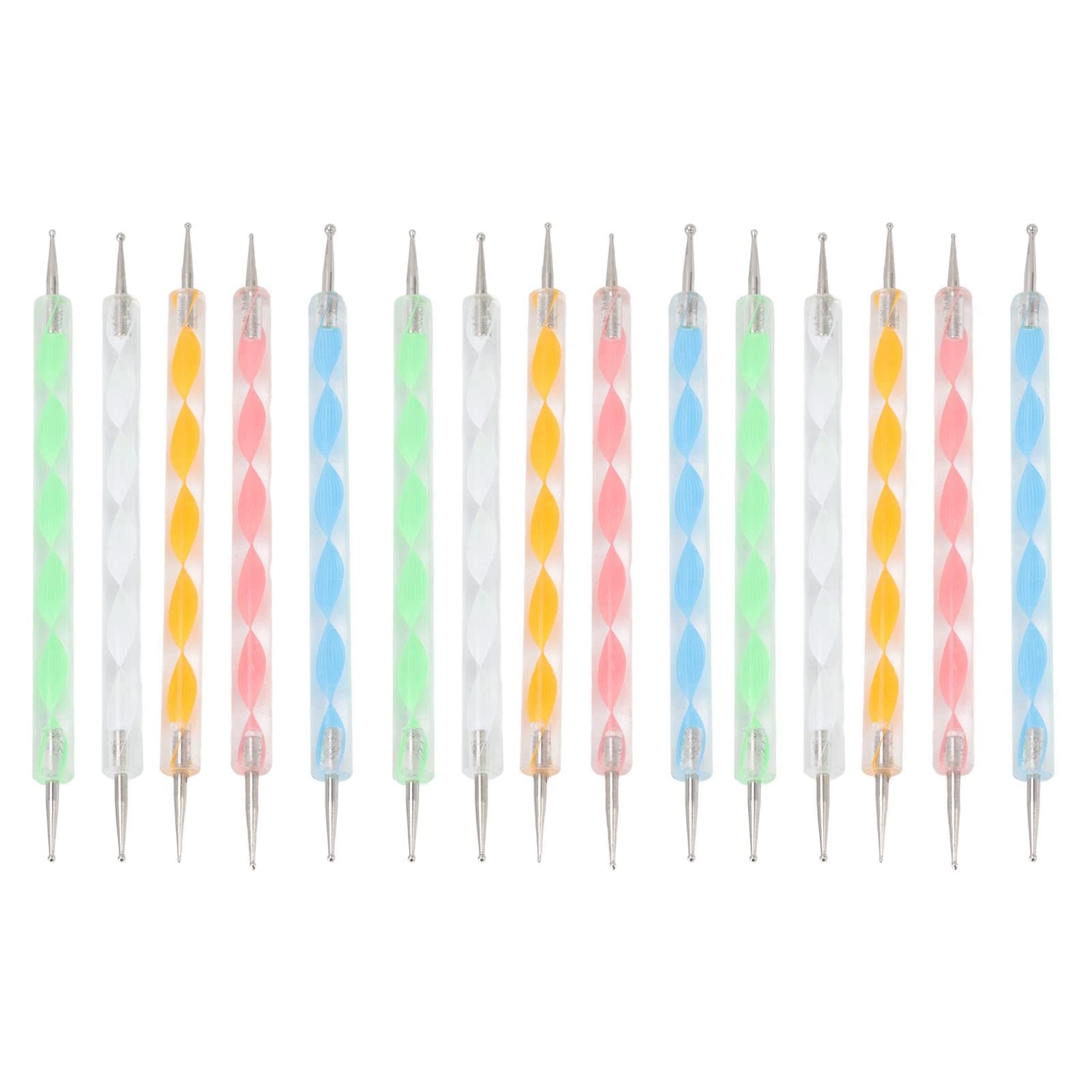 Professional Nail Art Dotting Tools Set - Double Ended Dotting Pens for Acrylic Nails, Perfect for Nail Salon & DIY Manicure at Home - Ideal for Creating Dots, Flowers, and Intricate Nail Designs