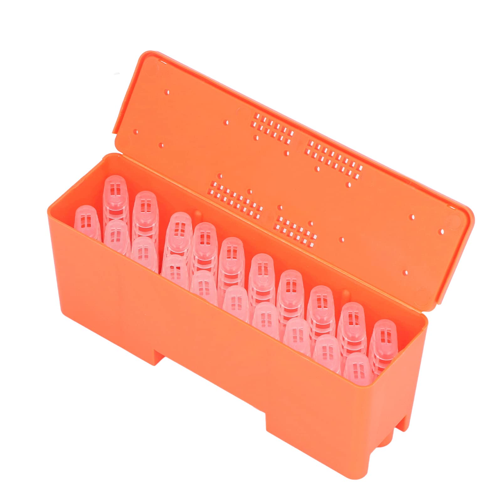 20Pcs Queen Bee Rearing Cage - Transparent Beekeeping Tool for Queen Bee Transport & Breeding | Lightweight & Easy Installation | Perfect for Beekeepers & Apiary Management