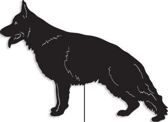 German Shepherd Garden Stake - Handcrafted Metal Dog Statue for Outdoor Lawn & Yard Decor - Perfect for Pet Lovers & Garden Art Enthusiasts | Ideal for Flower Beds, Pathways & Backyard Landscaping