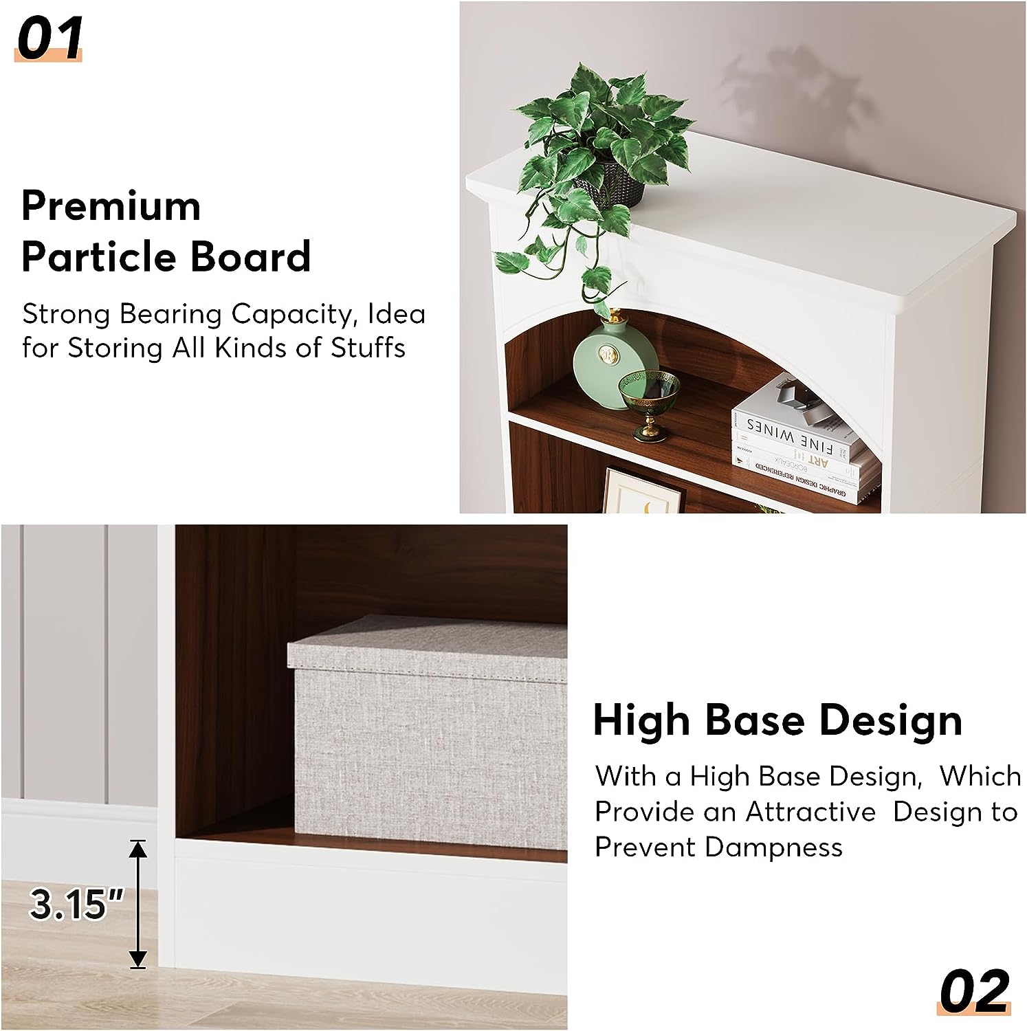 5 Shelf Bookcase, 70.9
