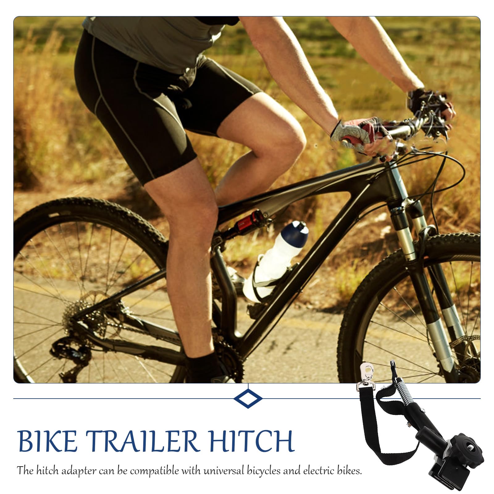 Universal Bicycle Trailer Hitch Connector - Heavy Duty Bike Trailer Coupler Adapter for Kids & Cargo | Compatible with Most Bikes | Perfect for Family Cycling, Grocery Hauling & Outdoor Adventures