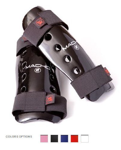 Macho Dyna 8-Piece Adult Sparring Gear Set with Shin Guards & Face Shield - Black XL | MMA, Kickboxing & Taekwondo Training Equipment