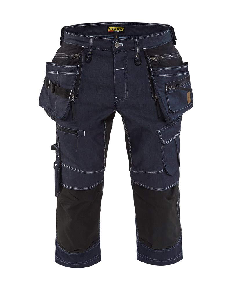 Craftsman Stretch Shorts for Men - Comfortable Work Shorts with Flexible Fabric in Navy Blue/Black - Perfect for Construction, Landscaping & Outdoor Activities