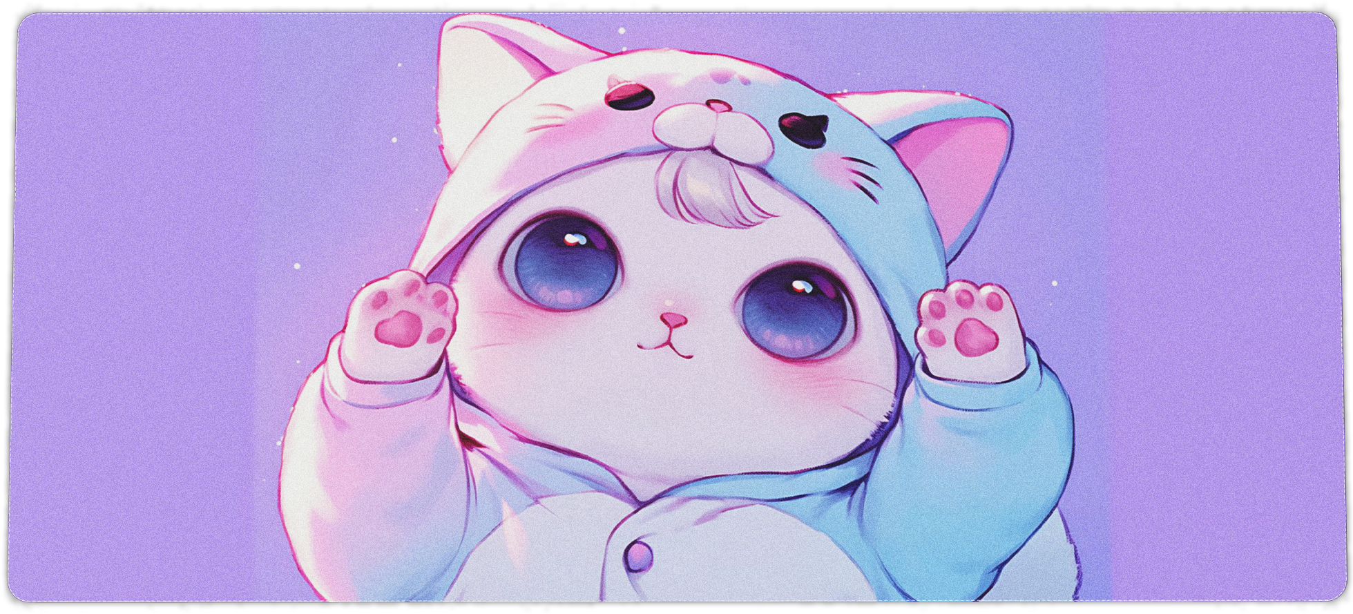 Cute Cartoon Kitty Mouse Pad - Non-Slip Gaming Mousepad for Computer & Office Use - Perfect for Work, Gaming, and Home Decor
