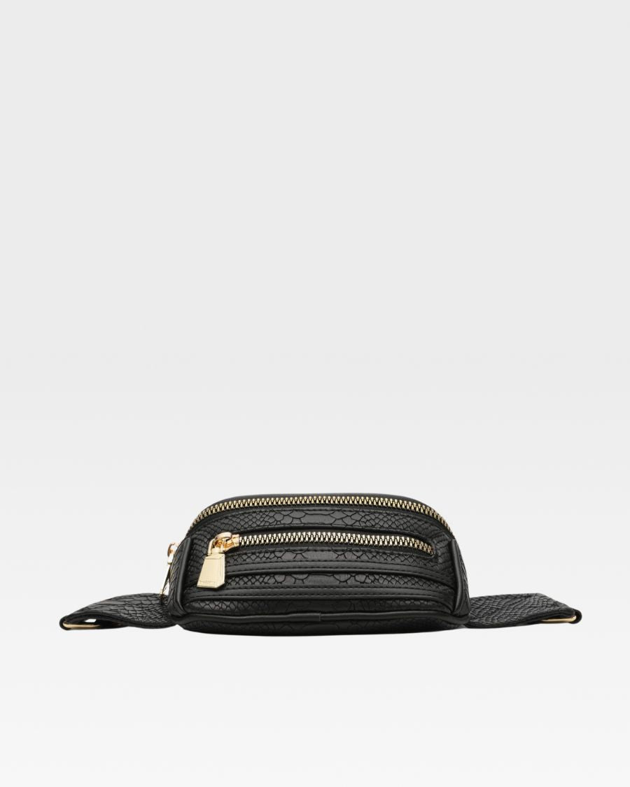 Apollo 1 Mini Fanny Pack Waist Bag in Black - Hands-Free Crossbody Bum Bag for Running, Travel & Outdoor Activities