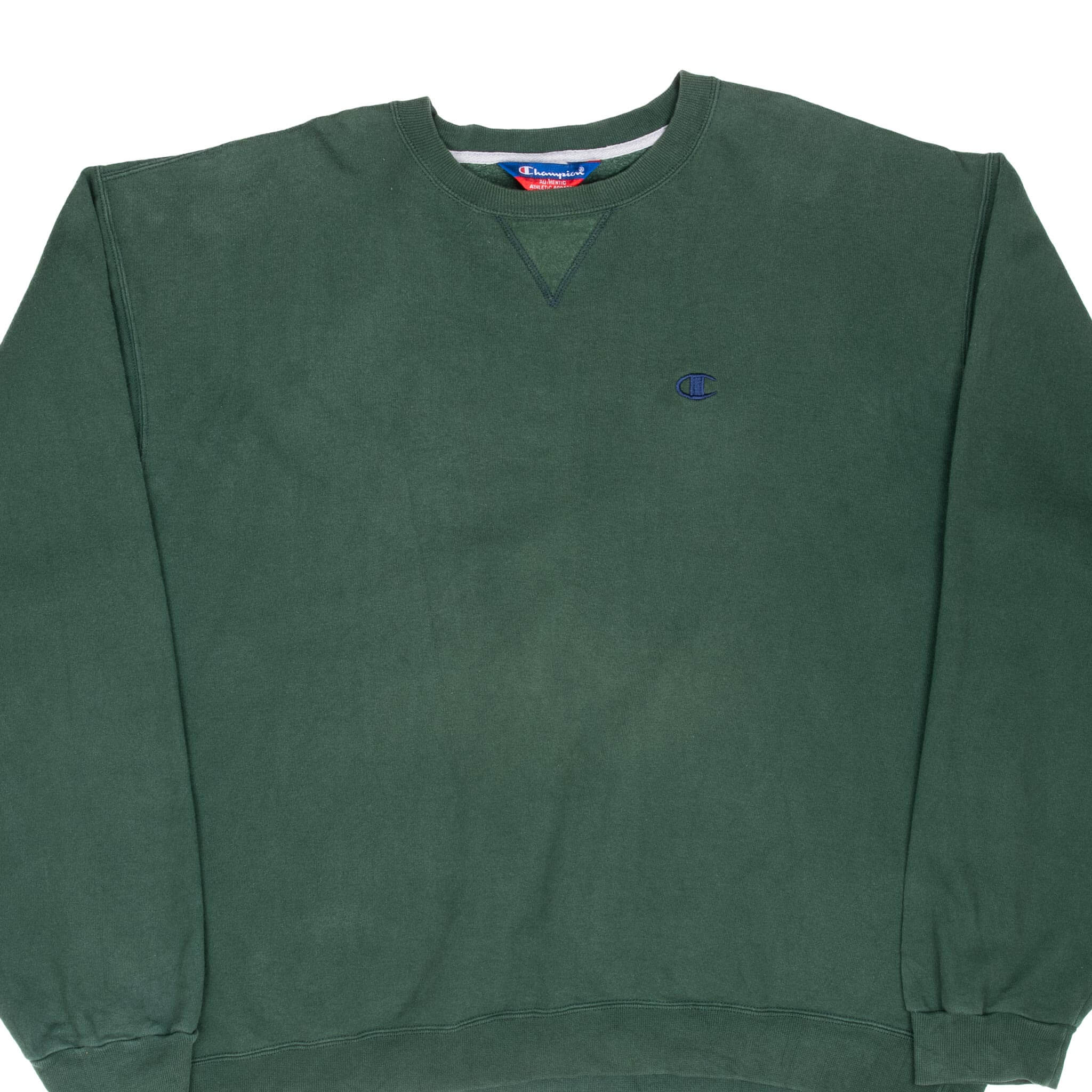 Vintage Champion Classic Green Sweatshirt 2000s 2XL - Retro Streetwear for Men, Unisex Heavyweight Hoodie - Perfect for Casual Wear, Gym & Outdoor Activities