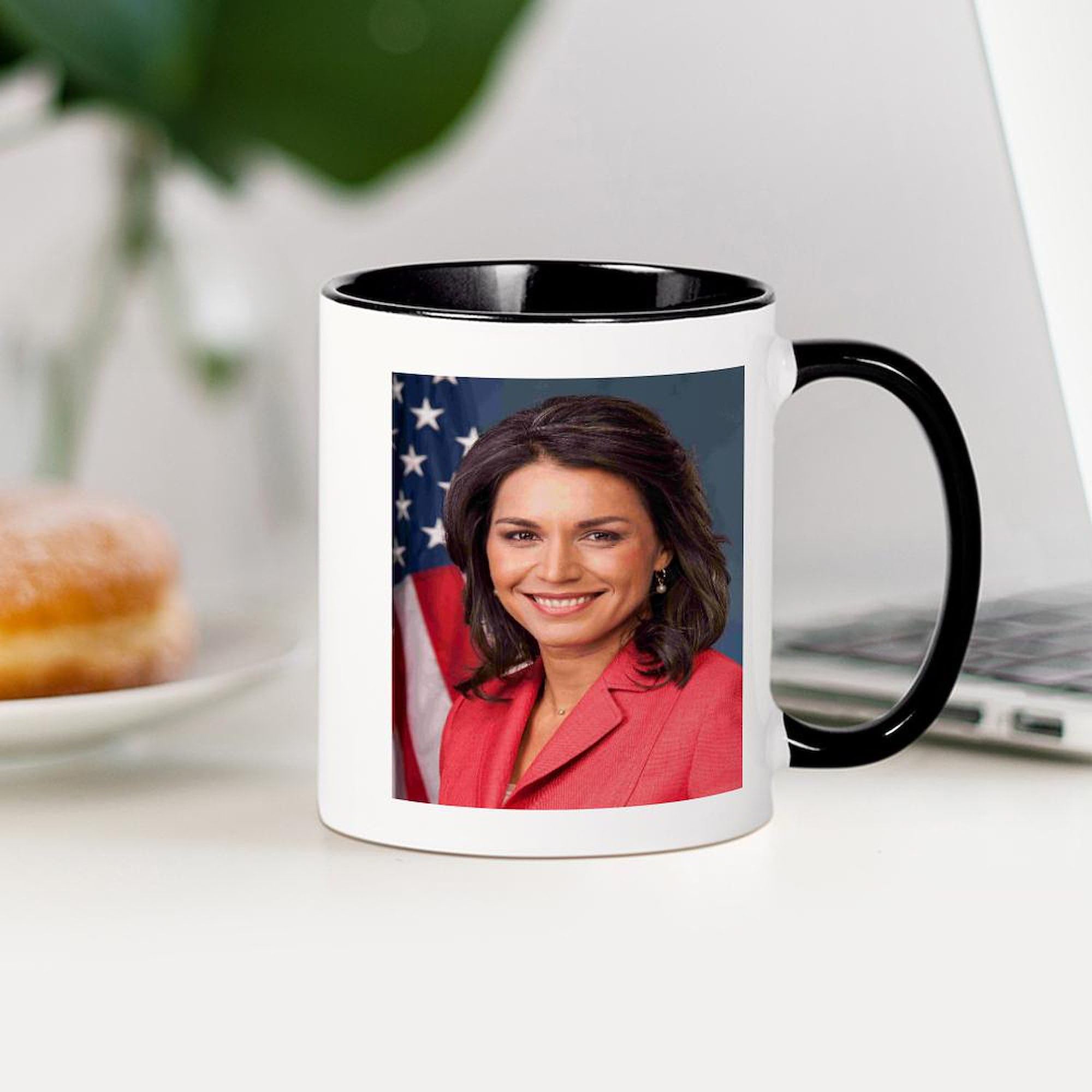 Tulsi Gabbard 11 oz (325 ml) Ceramic Coffee Mug - Perfect for Tea, Hot Chocolate & Office Use - Durable White Tea Cup with Handle - Great Gift for Political Supporters & Coffee Lovers