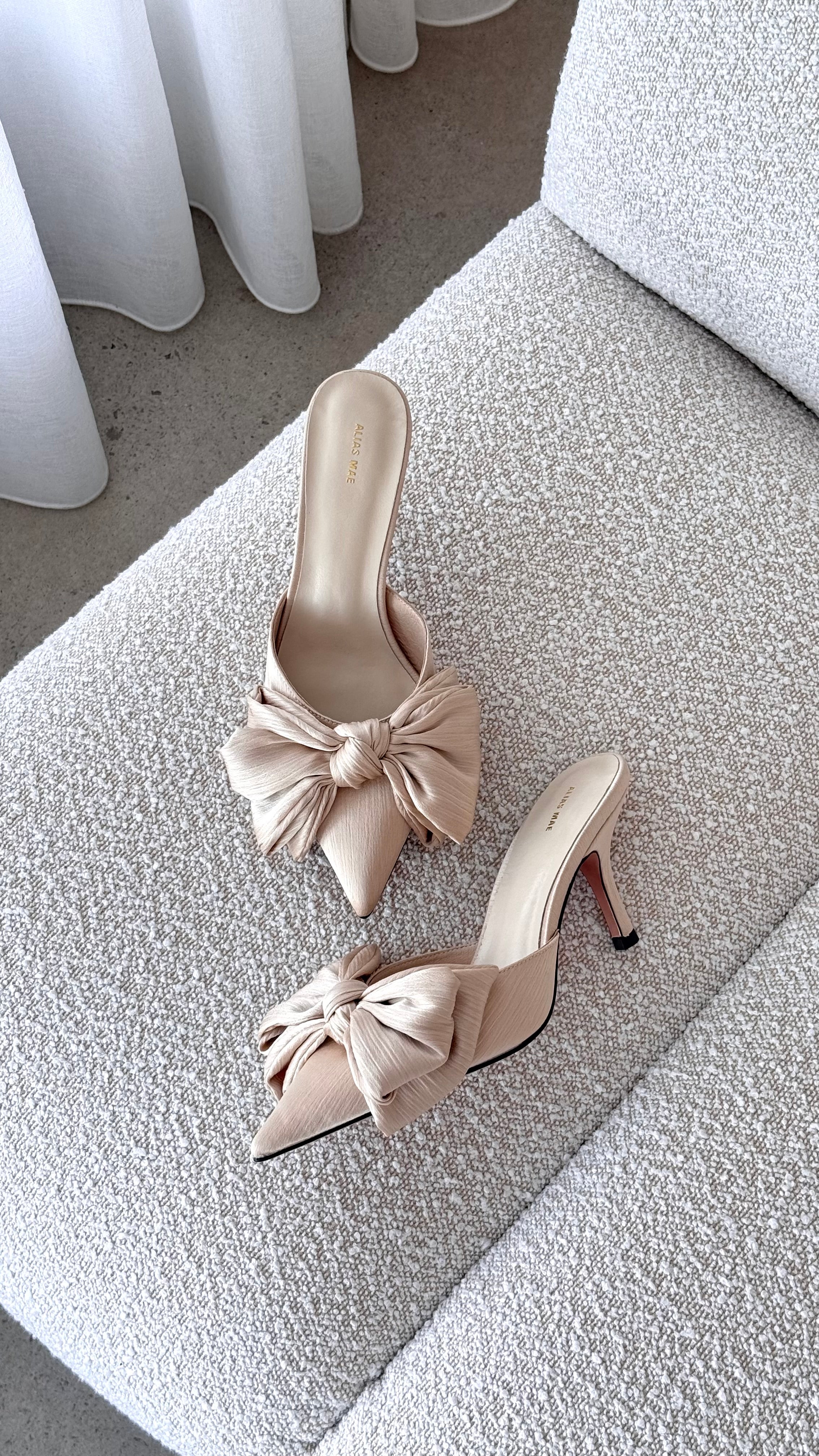 Champagne Satin High Heels for Women - Elegant Party Shoes for Weddings, Prom & Evening Events