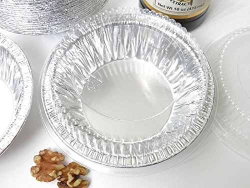 Premium 5 Inch Mini Pie Tins with Lids - Reusable Aluminum Baking Pans for Pies, Tarts, Cobblers & Cakes - Perfect for Home Bakers & Professional Chefs - Great for Holiday Baking, Potlucks & Party Desserts (250 Pack, Silver)