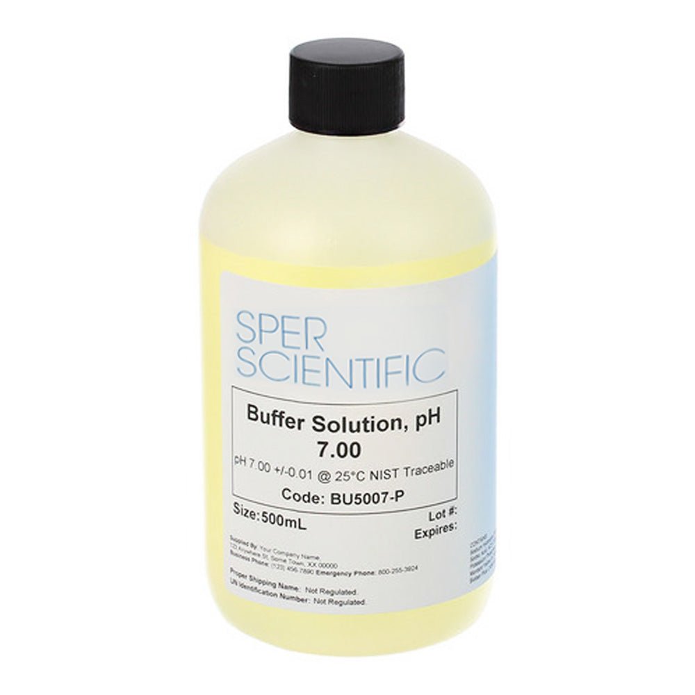 pH 7.00 Buffer Solution - Yellow | Laboratory Calibration Standard for pH Meters | Perfect for Scientific Research, Water Testing & Quality Control