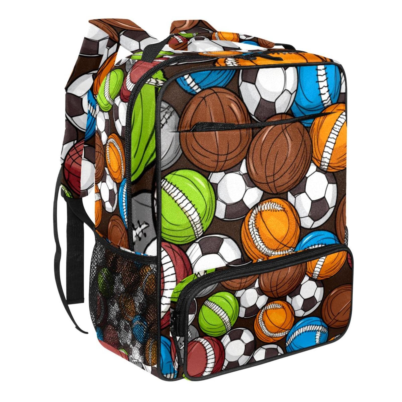 Waterproof Travel Backpack for Women & Men - Lightweight Hiking Backpack with Basketball/Football/Volleyball Ball Compartment - Perfect for Sports, Gym, School & Outdoor Adventures
