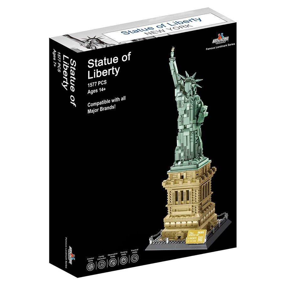 BBlocks Statue of Liberty Building Blocks Set - Iconic New York Skyline Model Kit for Adults & Kids | Perfect for Home Decor, Office Display & Educational STEM Toy