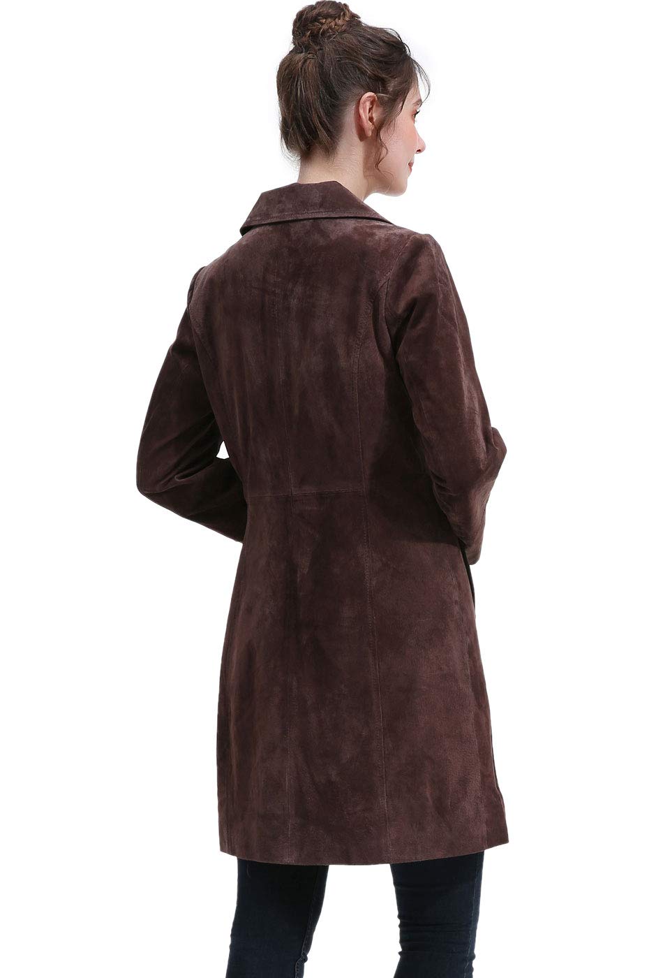 BGSD Women's Janel Suede Leather Walking Coat - Lightweight Winter Jacket for Casual Outings (Plus Size & Petite Available) | Perfect for Daily Commute, Shopping & Outdoor Activities