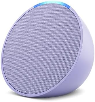 Echo Pop Smart Speaker Bundle with Lavender Bloom Cover & Hearts Design Faceplate - Perfect for Home, Office, and Gift Giving