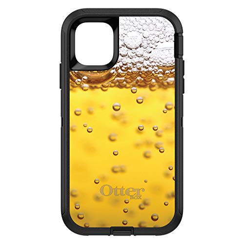 Beer Glass Foam Bubbles On Black Case