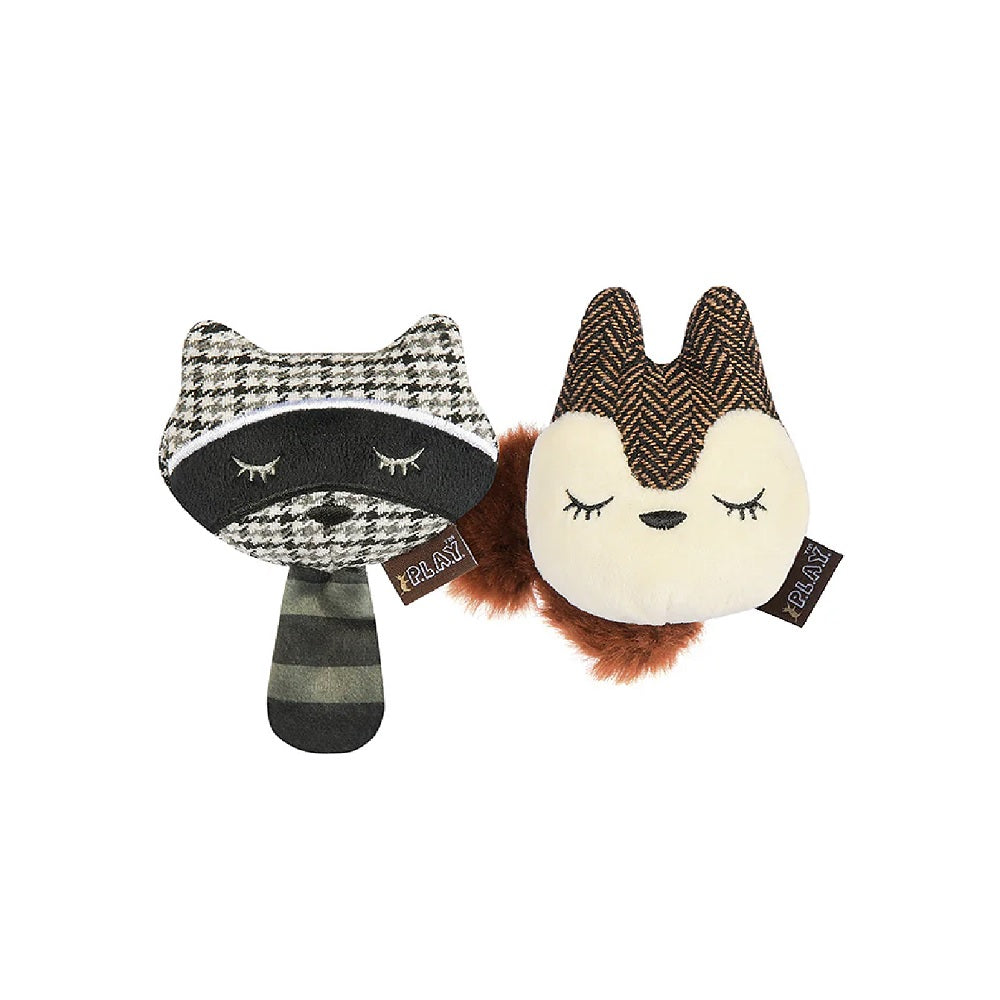 Forest Friends Raccoon & Squirrel Cat Toy Set - Interactive Play for Indoor Kittens, Fun Exercise Toys for Cats, Perfect for Bonding and Stimulation