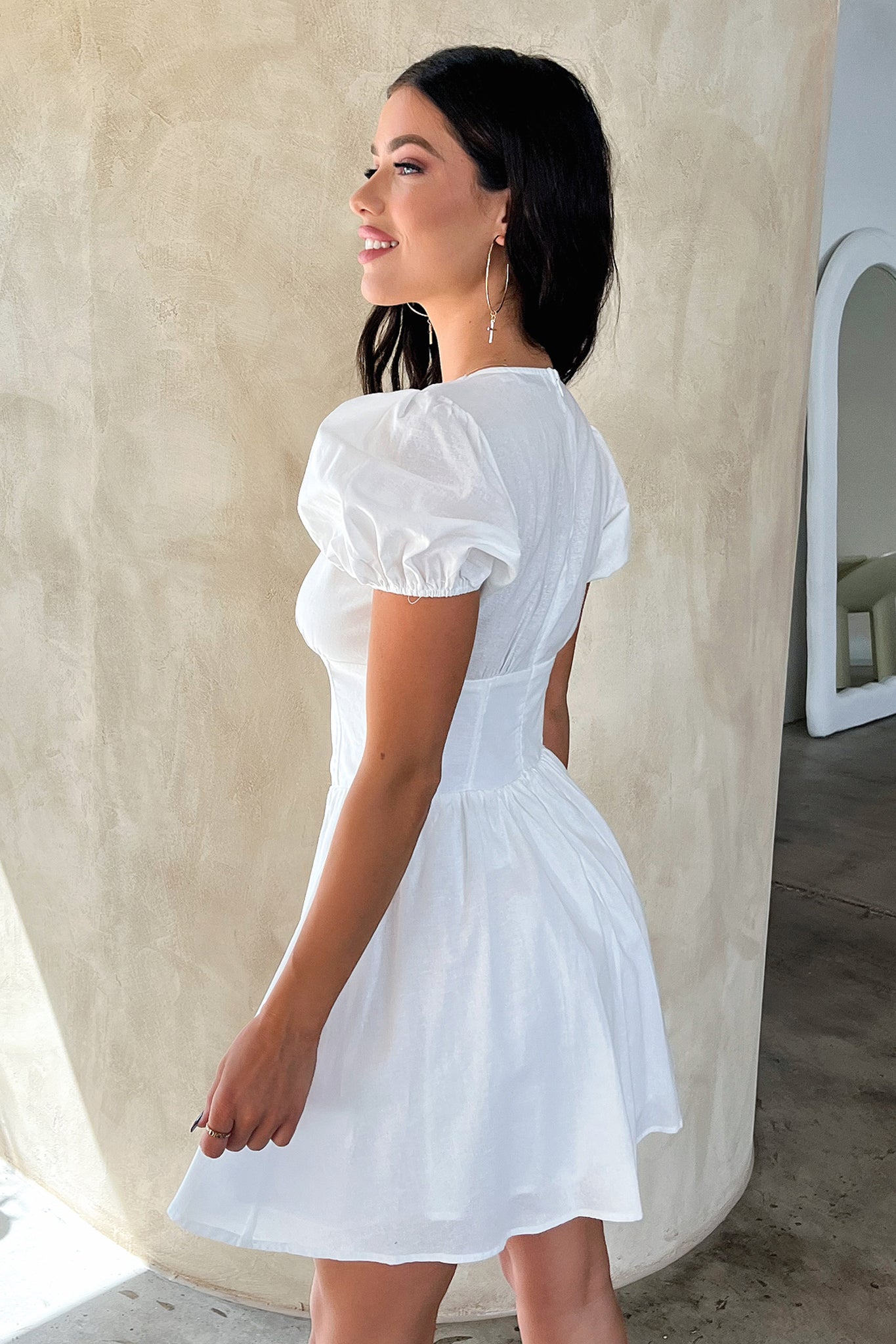 Jordyn Dress in White - Elegant Women's Summer Dress for Casual Outings, Beach Vacations & Date Nights