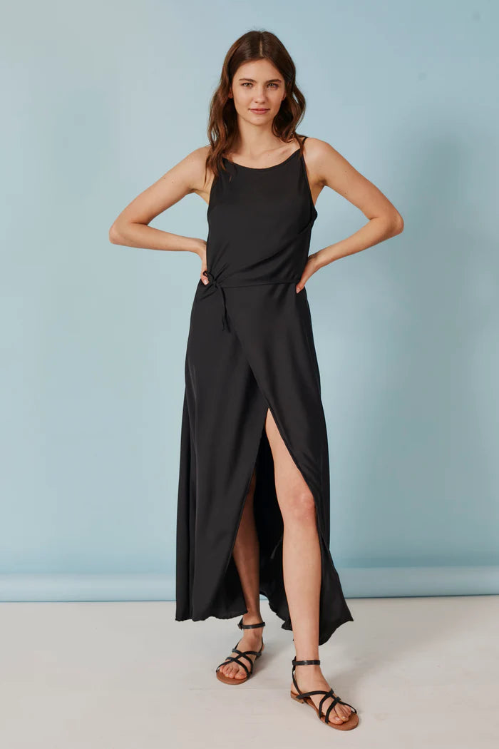Aquila Wrap Dress for Women - Flattering V-Neck & Adjustable Waist Tie - Elegant & Comfortable Summer Maxi Dress for Beach, Vacation & Casual Wear