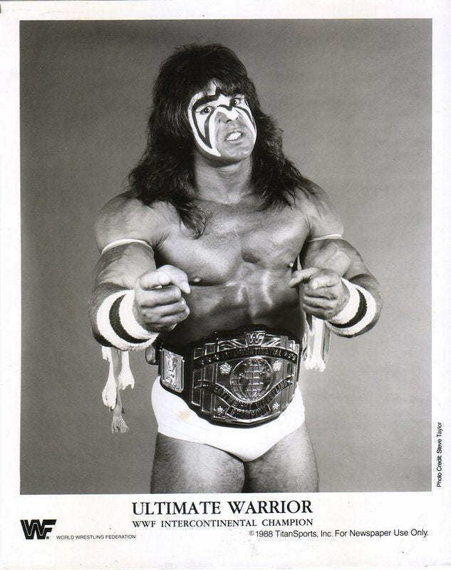 1988 WWF IC Champion Ultimate Warrior Wrestling Action Figure - Collectible Vintage WWF Toy for Wrestling Fans, Display & Nostalgic Home Decor