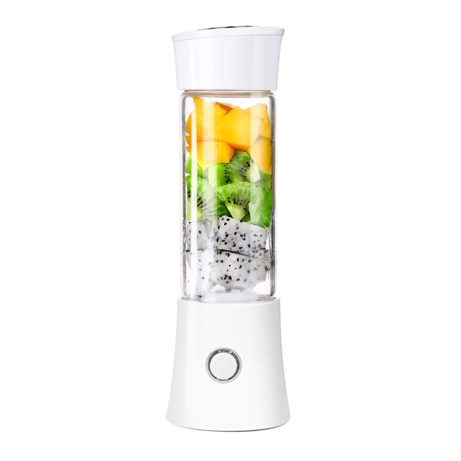 Portable Blender for Shakes and Smoothies - 480ml One-Handed Mini Blender with Rechargeable Battery, BPA-Free Personal Juicer - Perfect for Gym, Office, Travel & Healthy On-The-Go Blending (Color: Blue)