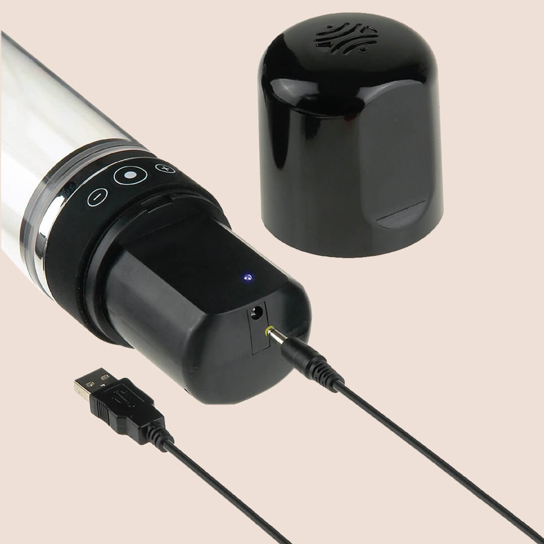Pump Worx Rechargeable Automatic Vacuum Penis Pump with TPR Inner Sleeve - Discreet Male Enhancement Device for Improved Performance & Confidence - Perfect for Home Use, Couples Intimacy & Personal Wellness
