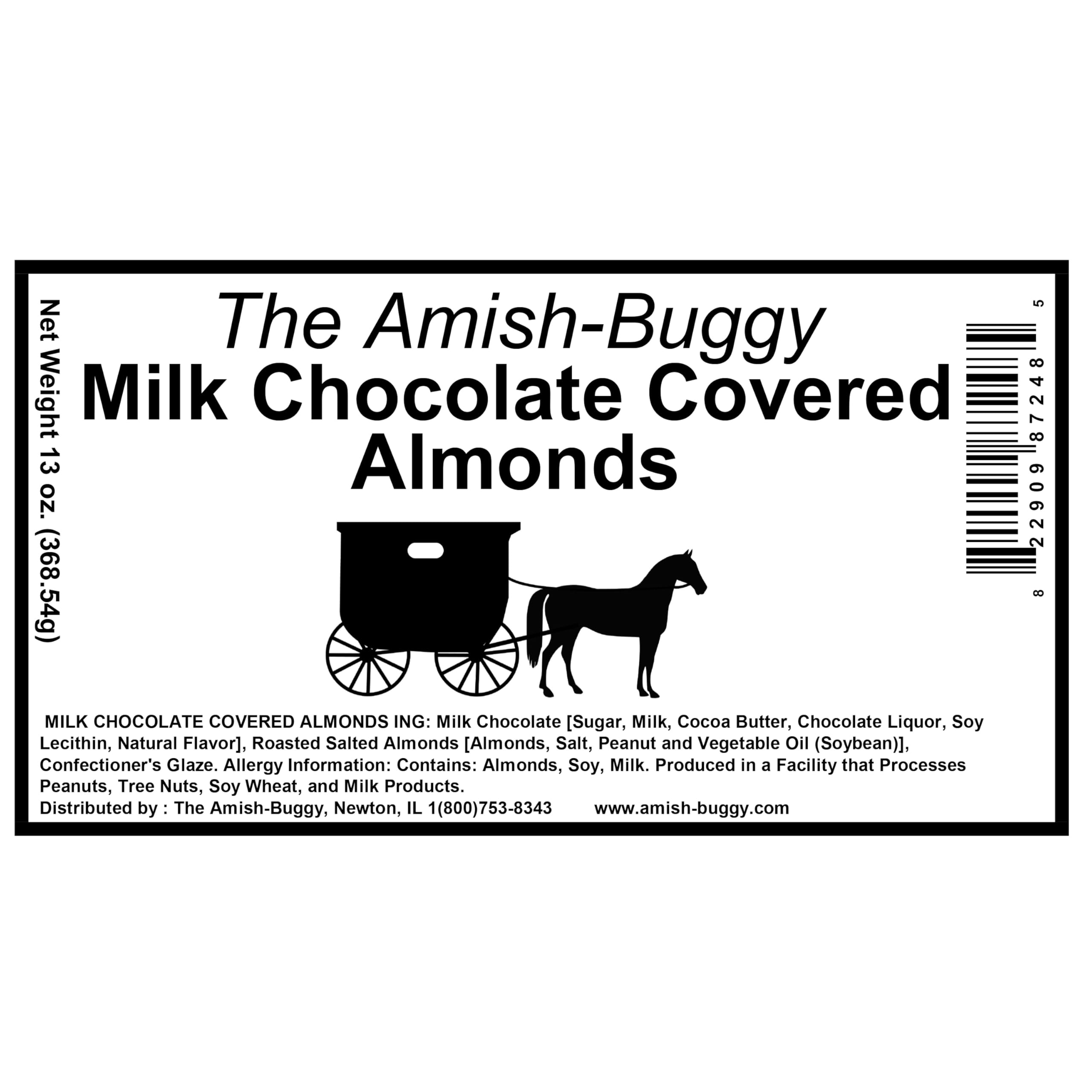 Premium Milk Chocolate Covered Almonds - 13 oz (2 Bags) - Gourmet Chocolate Candy for Gifts, Parties & Snacking